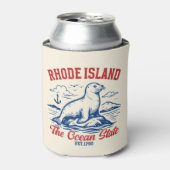 Rhode Island Nature Scene – Seal & Sea Design Blikjeskoeler (Blikje Voorkant)