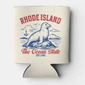 Rhode Island Nature Scene – Seal & Sea Design Blikjeskoeler (Voorkant)