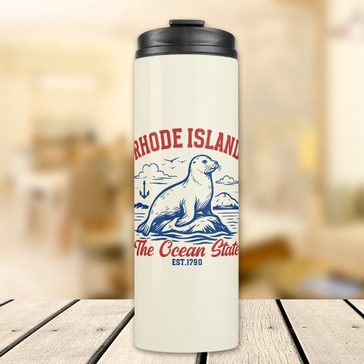 Rhode Island Nature Scene – Seal & Sea Design Thermosbeker
