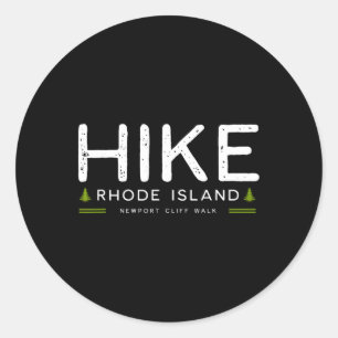 Rhode Island Newport Klifwandeling Wandelboom Retr Ronde Sticker
