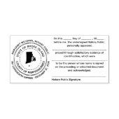 Rhode Island Notary publieke erkenningsstempel Zelfinktende Stempel (Design)