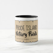 Rhode Island Noteerbare Public Scroll Feather Quil Mok (Midden)