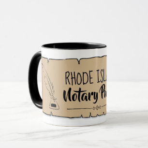 Rhode Island Noteerbare Public Scroll Feather Quil Mok