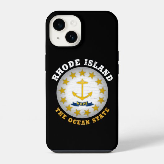 RHODE ISLAND OCEAAN STAATSVLAG iPhone HOESJE (Achterkant)
