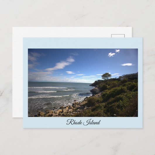 Rhode Island Ocean Cliffside Postcard Briefkaart (Voorkant / Achterkant)