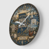 Rhode Island Ocean State Coastal Nautical Grote Klok (Hoek)