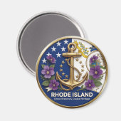Rhode Island Ocean State Erfgoed ⚓ Magneet (Voorkant / Achterkant)