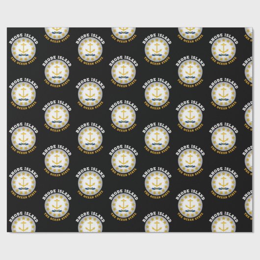 RHODE ISLAND OCEAN STATE FLAG CADEAUPAPIER (Vlak)