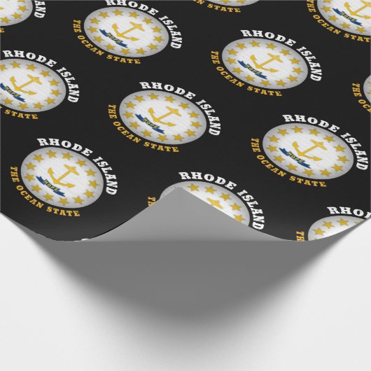 RHODE ISLAND OCEAN STATE FLAG CADEAUPAPIER (Hoek)