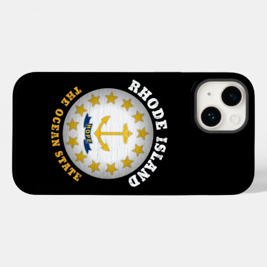RHODE ISLAND OCEAN STATE FLAG Case-Mate iPhone CASE (Achterkant (horizontaal))