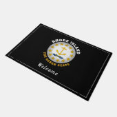 RHODE ISLAND OCEAN STATE FLAG DEURMAT (Schuin)