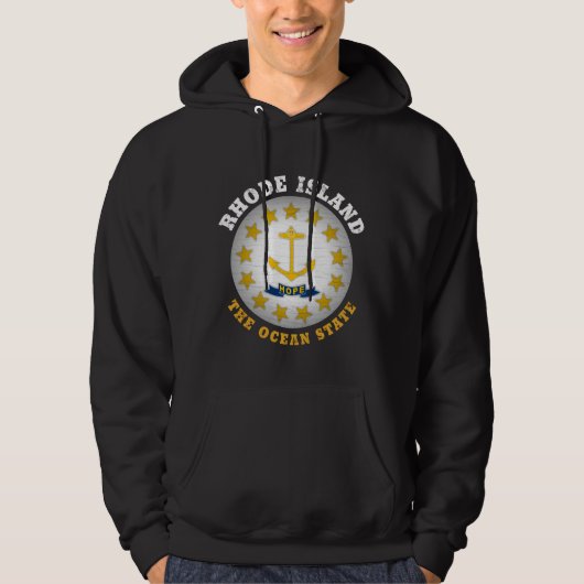 RHODE ISLAND OCEAN STATE FLAG HOODIE (Voorkant)