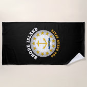 RHODE ISLAND OCEAN STATE FLAG STRANDLAKEN (Voorkant)