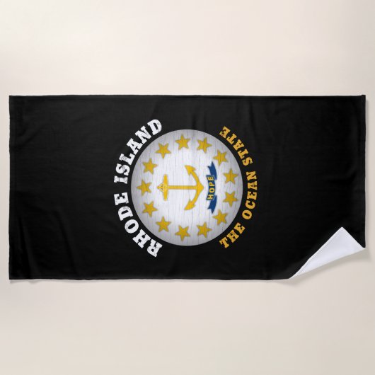 RHODE ISLAND OCEAN STATE FLAG STRANDLAKEN (Voorkant)