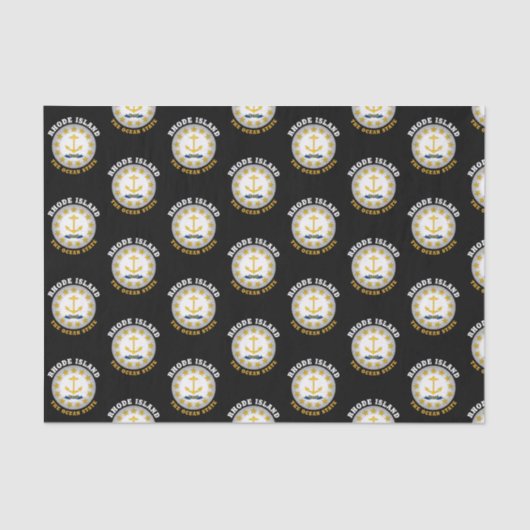 RHODE ISLAND OCEAN STATE FLAG TISSUEPAPIER (Voorkant)