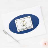 Rhode Island Ovale Sticker (Envelop)