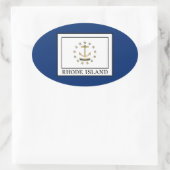 Rhode Island Ovale Sticker (Tas)