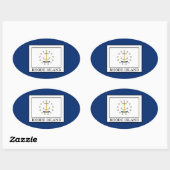 Rhode Island Ovale Sticker (Vel)