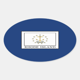 Rhode Island Ovale Sticker