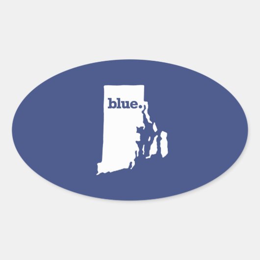 Rhode Island Ovale Sticker (Voorkant)