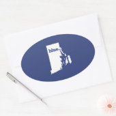 Rhode Island Ovale Sticker (Envelop)