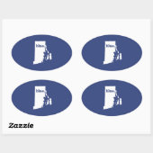 Rhode Island Ovale Sticker (Vel)