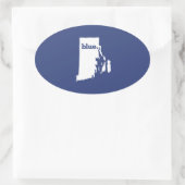 Rhode Island Ovale Sticker (Tas)
