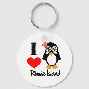 Rhode Island Penguin - I Love Rhode Island Sleutelhanger