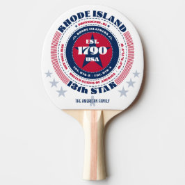 Rhode Island Pride Circulaire Typografie Monogram Tafeltennisbatje
