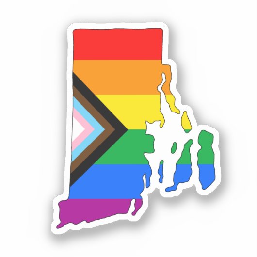Rhode Island Progress Pride Sticker (Voorkant)