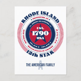 Rhode Island, Providence, RI, Patriottisch, Monogr Briefkaart