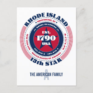 Rhode Island, Providence, RI, Patriottisch, Monogr Briefkaart