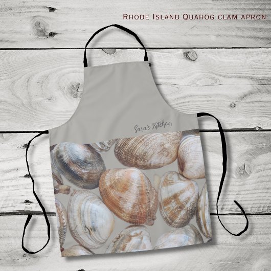 Rhode Island Quahog Clams Coastal Apron Schort