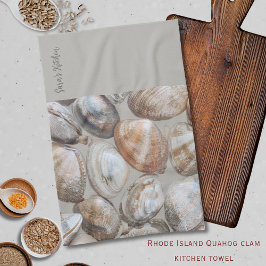 Rhode Island Quahog Clams Coastal Kitchen Towels Theedoek