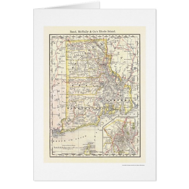 Rhode Island Railroad Map 1875 (Voorkant)