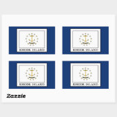 Rhode Island Rechthoekige Sticker (Vel)