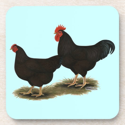 Rhode Island Red Bantams Drankjes Onderzetter (Voorkant)