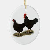 Rhode Island Red Bantams Keramisch Ornament (Rechts)