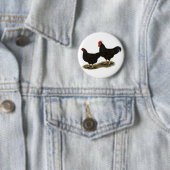 Rhode Island Red Bantams Ronde Button 5,7 Cm (In situ)