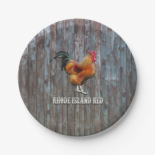 Rhode Island Red Chicken Papieren Bordje (Voorkant)