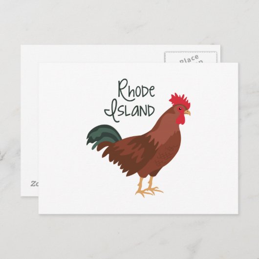 Rhode Island Red Chicken State Bird Briefkaart (Voorkant / Achterkant)