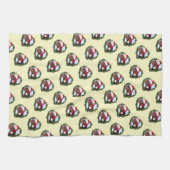 Rhode Island Red Chicken Wreath Kerstmis Theedoek (Horizontaal)