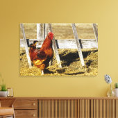 Rhode Island Red haan Canvas Afdruk (Insitu (Woonkamer))