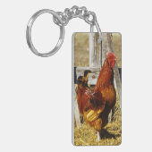 Rhode Island Red Haan Sleutelhanger (Voorkant Links)