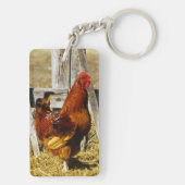 Rhode Island Red Haan Sleutelhanger (achterkant)