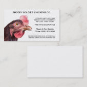 Rhode Island Red Hatchery Laying Hen Chicken Visitekaartje (Voorkant / Achterkant)