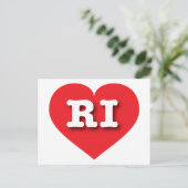 Rhode Island Red Heart - Ik hou van RI Briefkaart (Staand voorkant)