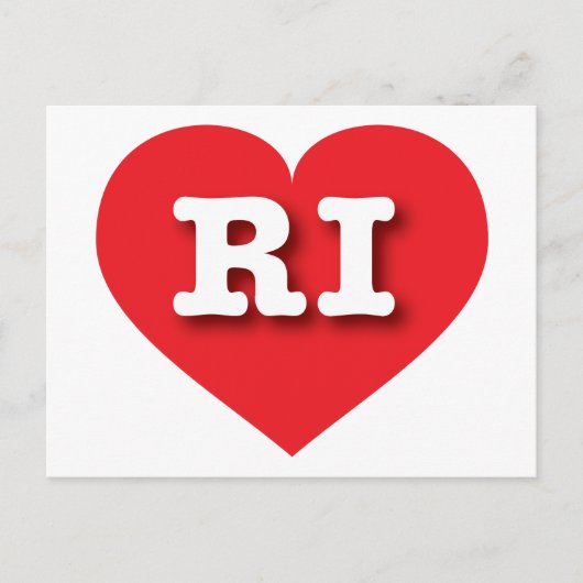 Rhode Island Red Heart - Ik hou van RI Briefkaart (Voorkant)