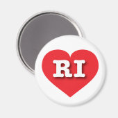 Rhode Island Red Heart - Ik hou van RI Magneet (Voorkant / Achterkant)