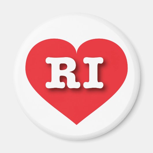 Rhode Island Red Heart - Ik hou van RI Magneet (Voorkant)